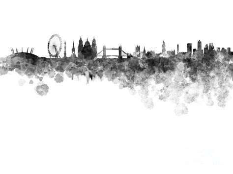 London skyline in watercolor on white background Painting by Pablo ...