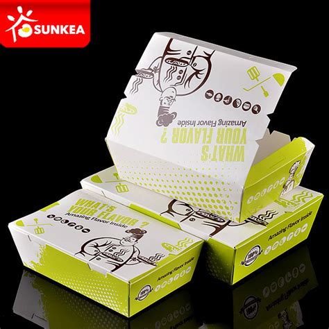 Custom Printed White Paper Lunch Box - Buy Food Packaging, Takeaway ...