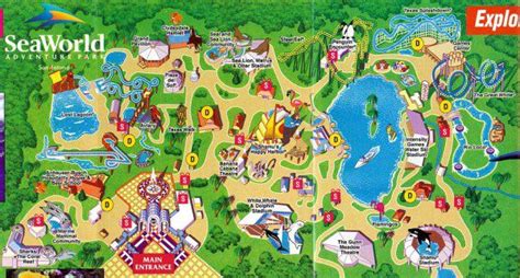 Seaworld San Antonio Map | Color 2018