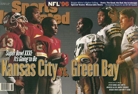 Kansas City Chiefs Vs Green Bay Packers, 1996 Nfl Football Sports Illustrated Cover Photograph ...