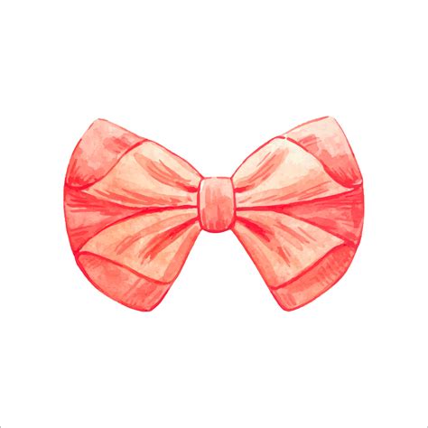 Watercolor ribbon bow isolated 13369596 Vector Art at Vecteezy