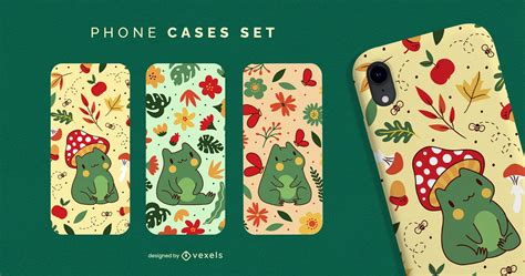 Cute Frog Phone Case Design Vector Download