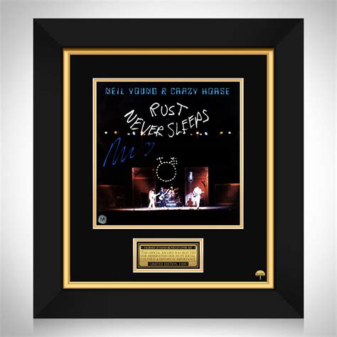 Neil Young - Rust Never Sleeps LP Cover Limited Signature Edition Custom Frame | RARE-T