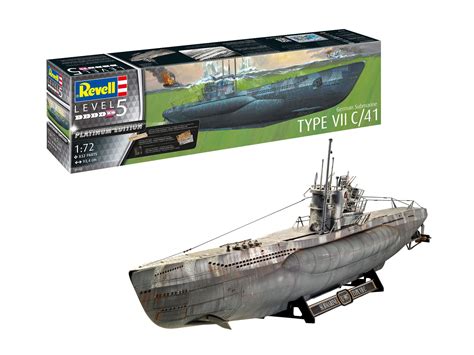 Buy Revell Germany Level 1/72 Germany Naval Submarine Type VIIC / 41 (Premium Edition) Model ...