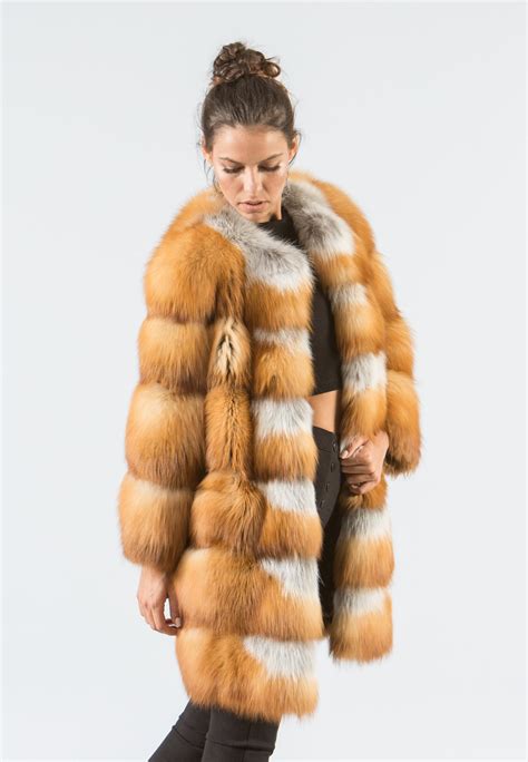 Canadian Red Fox Fur Jacket - 100% Real Fur Coats