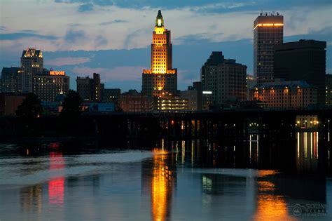 Providence Skyline at dusk