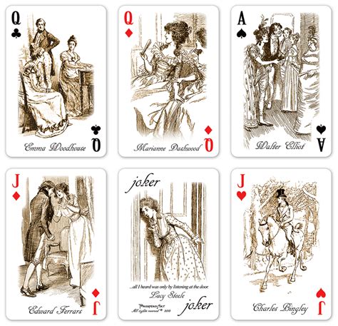 Prospero Art - Jane Austen Playing Cards