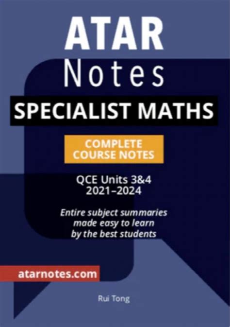 ATAR Notes : General Maths Complete Course Notes QCE Units 3&4 2021-2024