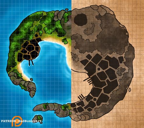 [OC] [Battlemap] Pirate Island/Tortuga [2724x2430] [37x33 GRID] : r/DnD