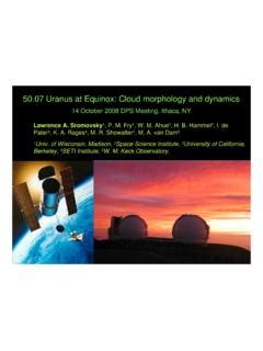 50.07 Uranus at Equinox: Cloud morphology and dynamics / 50-07-uranus-at-equinox-cloud ...