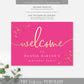 Paintly Hot Pink Gold | Printable Welcome Sign Template – Black Bow Studio