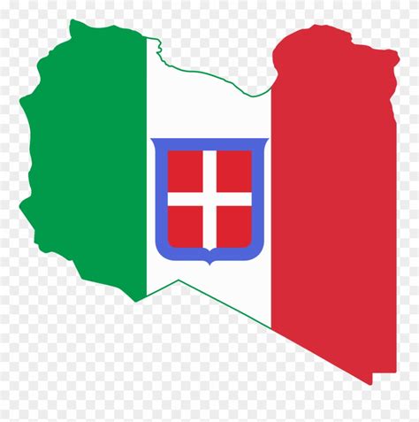 Italian Flag Image - Italian Libya Flag Map Clipart (#476185) - PinClipart