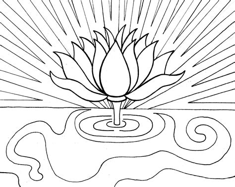 Free Printable Lotus Coloring Pages For Kids