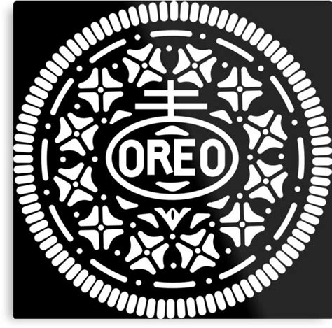 "Oreo Cookie Symbol (White)" Metal Prints by NathanR38 | Redbubble