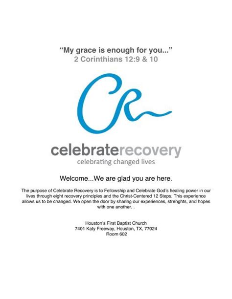 Celebrate Recovery Brochure