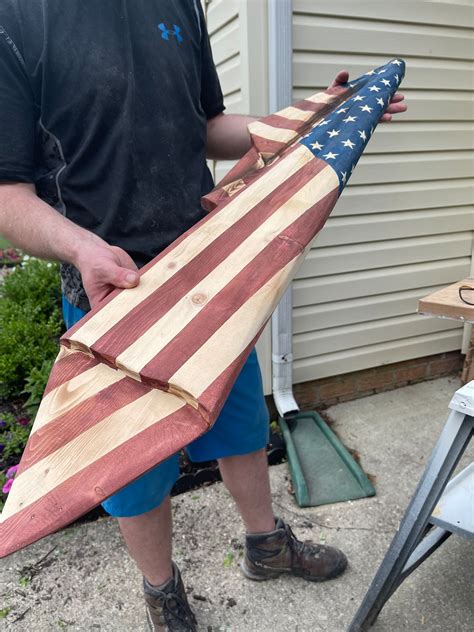 American Flag // Sculpted American Flag // Patriotic Flag // - Etsy