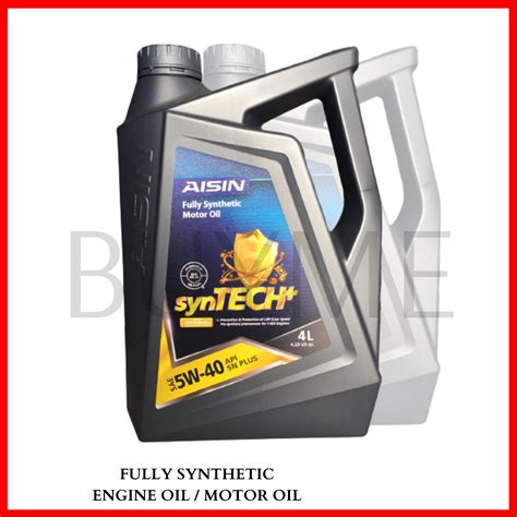 Aisin 5W40 FULLY SYNTHETIC Engine Oil/Motor Oil (GAS / DSL) 4LITERS ...