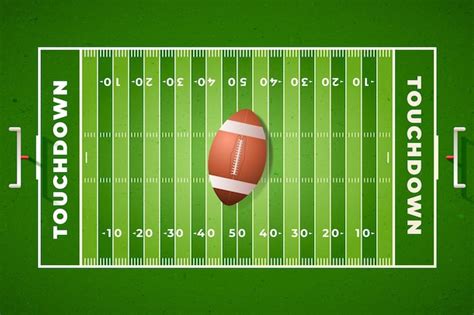 Cartoon American Football Field Clipart