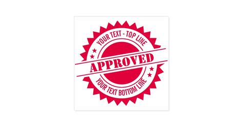 Seal of approval or other seal self-inking stamp | Zazzle