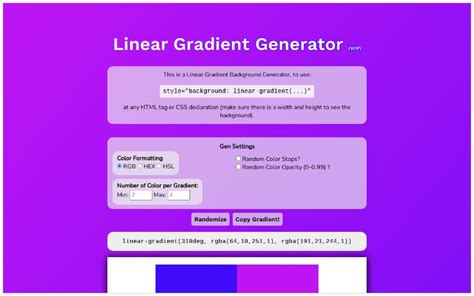 Linear Gradient Generator