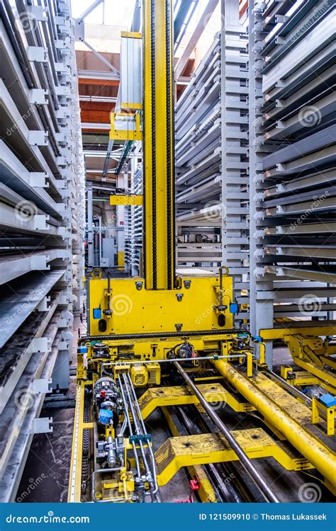 Close-up of Fully Automated Warehouse System Stock Photo - Image of ...