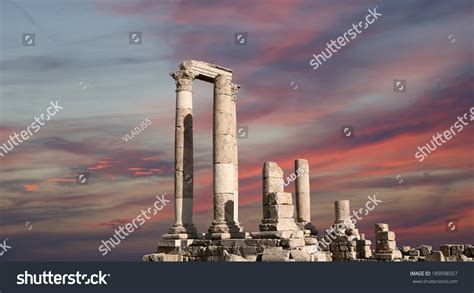 Temple Hercules Roman Corinthian Columns Citadel Stock Photo (Edit Now ...