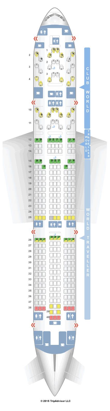 British Airways Boeing 777 Seat Map Numbers