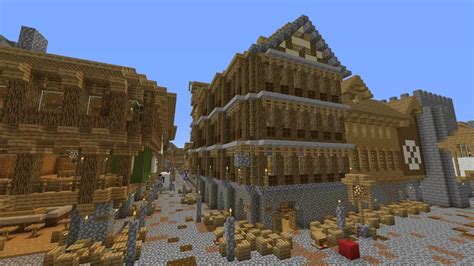 Medieval wooden town Minecraft Map