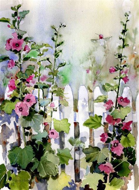 Flower Garden Watercolor at PaintingValley.com | Explore collection of ...