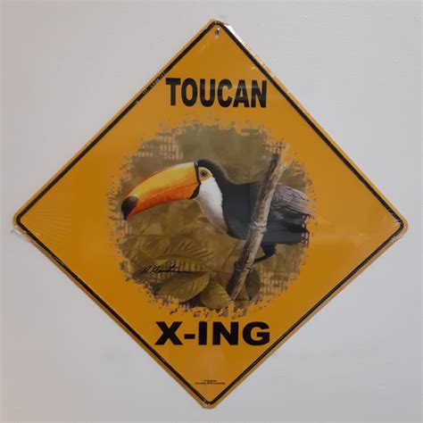 Toucan Metal Crossing Sign | Toucan X-ing Sign