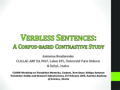 (PDF) Verbless Sentences