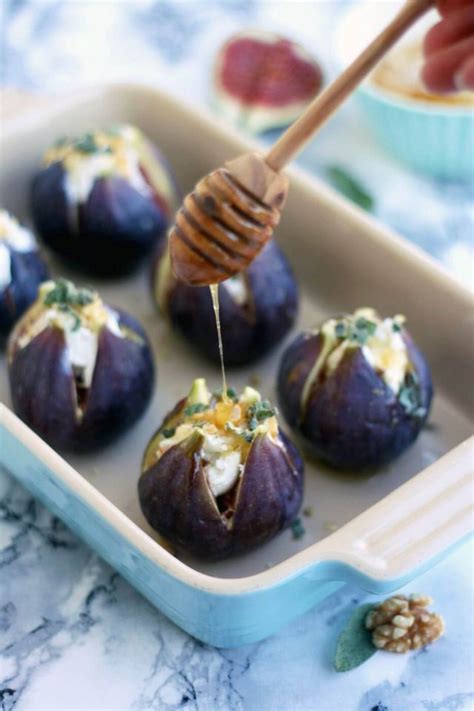 Baked Figs with Goat Cheese • Happy Kitchen