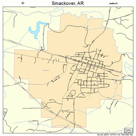 Smackover Arkansas Street Map 0564730