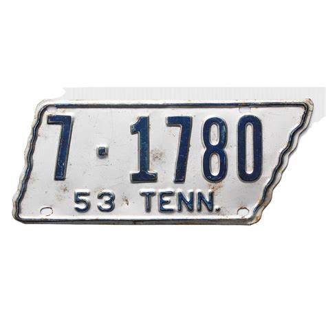 1953 Tennessee #7-1780 | Real Old Tennessee License Plates