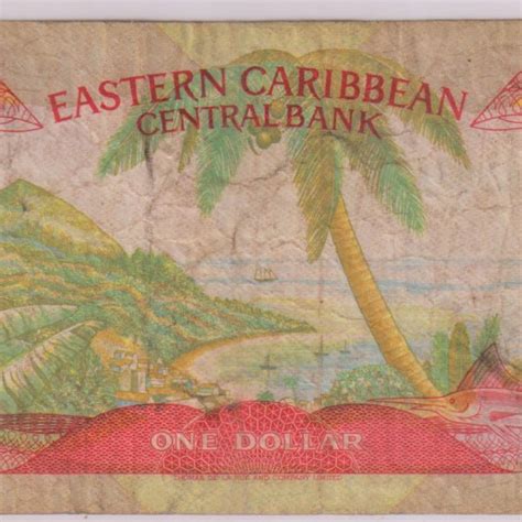 Dominica , East Caribbean - 1 dollar used currency note - KB Coins & Currencies