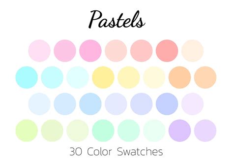 Pastels, Color Swatches, Color Palette, iPad - Etsy UK