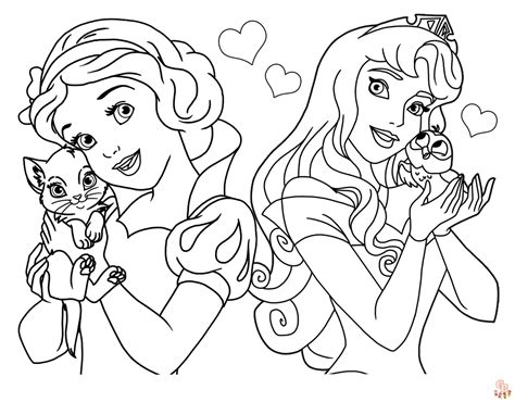 Disney Princesses Coloring Pages To Print For Free