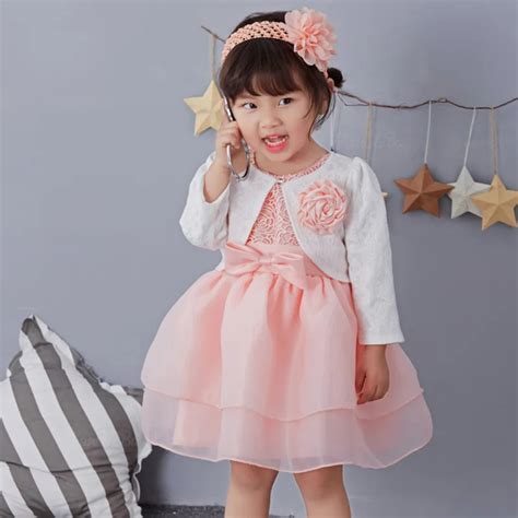 Pink 1 Year Old Baby Girl Dress Princess Wedding Jacket Birthday Formal ...