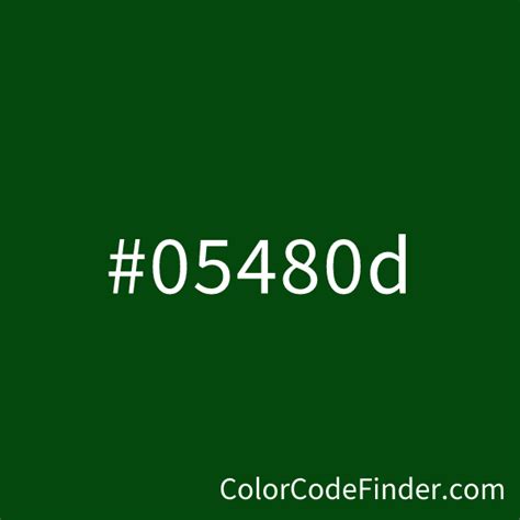 British Racing Green Color Code is #05480d