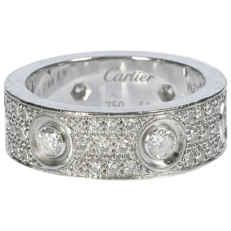 Cartier Diamond Gold Love Wedding Band Ring For Sale at 1stdibs