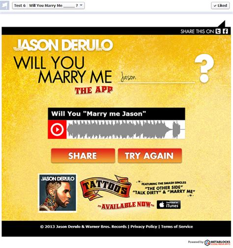 Jason Derulo Marry Me Quotes. QuotesGram