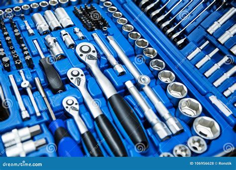 Car mechanic tool set stock photo. Image of spanner - 106956628