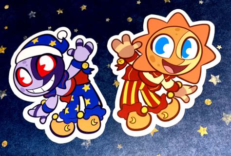 FNAF:SB Sun and Moon Animatronics Chibi Stickers Fanmade - Etsy