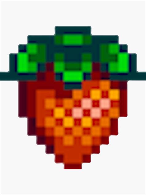 "Stardew Valley Pixel Strawberry" Sticker for Sale by edevyor | Redbubble