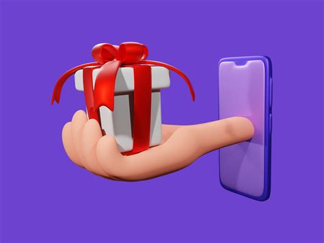 gift on device 3d illustration by Sahrul Ramadhani kurniawan on Dribbble