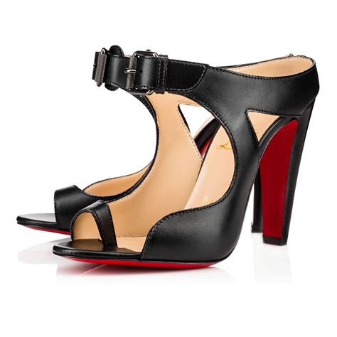 Christian Louboutin Ciceronica Calf/cuoio Heel 100 Black Calfskin - Women Shoes - | ModeSens