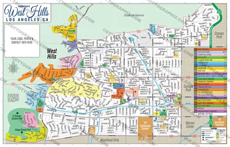 West Hills Map, Los Angeles County, CA – Otto Maps