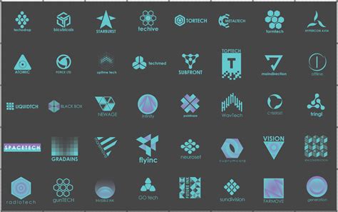 400 technological logos :: Behance