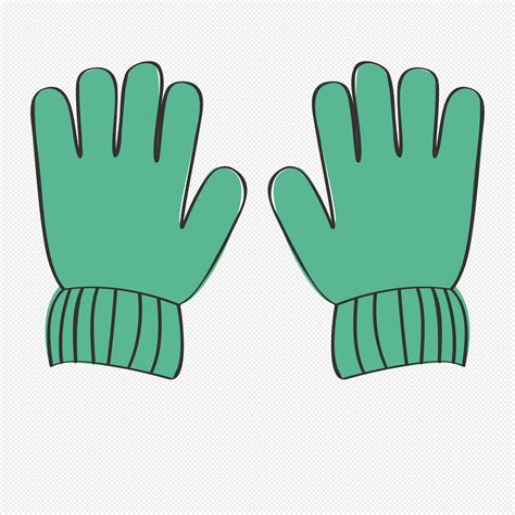 Cartoon gloves hand painted vector material png image_picture free ...