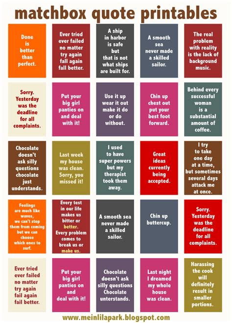 MeinLilaPark: Free printable quote matchbox covers - DIY advent ...